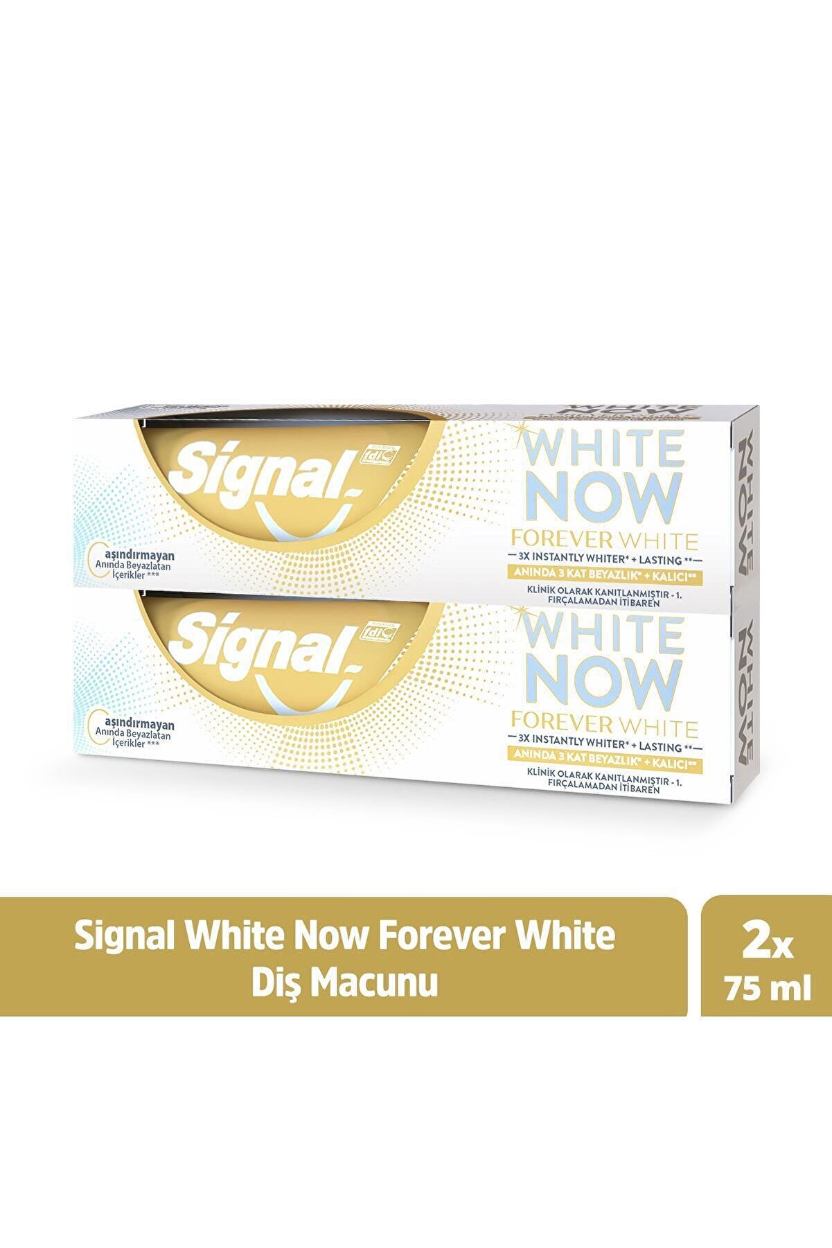 Signal White Now Forever White Anında Beyazlık + Kalıcı Diş Macunu 75 Ml X2