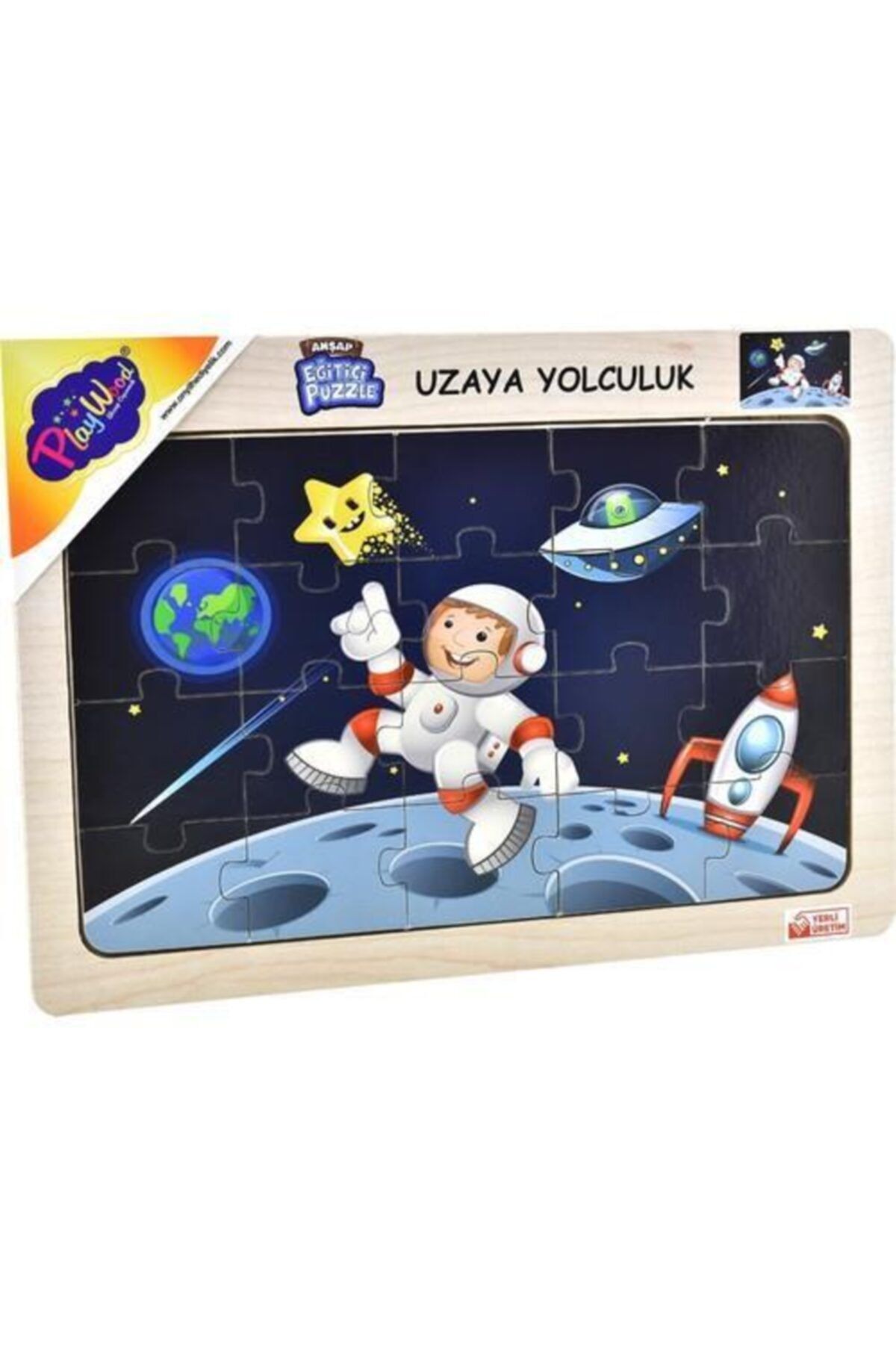 Play Wood Playwood Eğitici Ahşap Puzzle Uzaya Yolculuk Ony-79