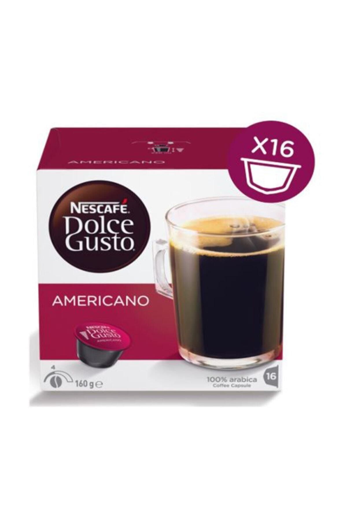 Nescafe Dolce Gusto Americano 16 Adet Kapsül Kahve %100 Arabica Yoğunluk 4/9