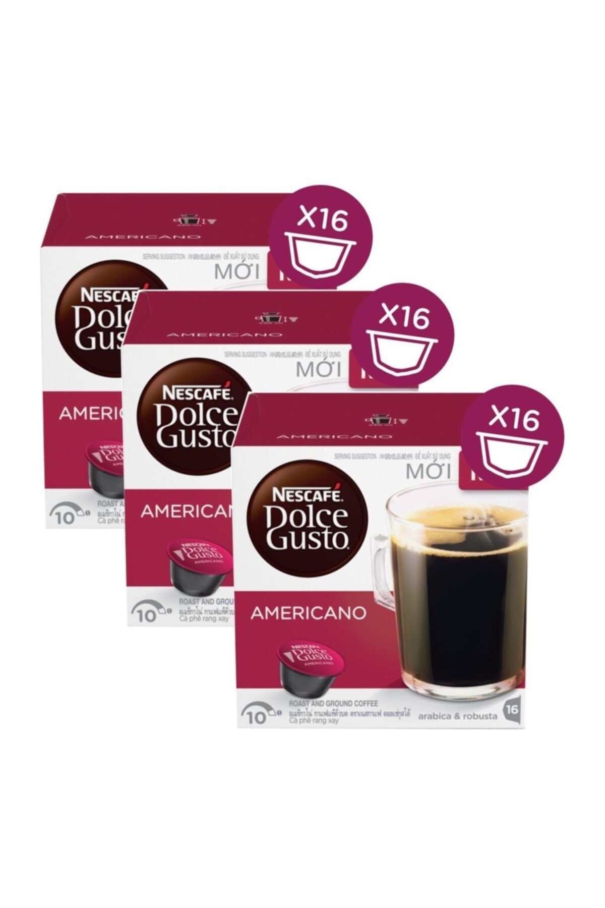 Nescafe Dolce Gusto Americano Kapsül Kahve 16 Adet X 3 Kutu