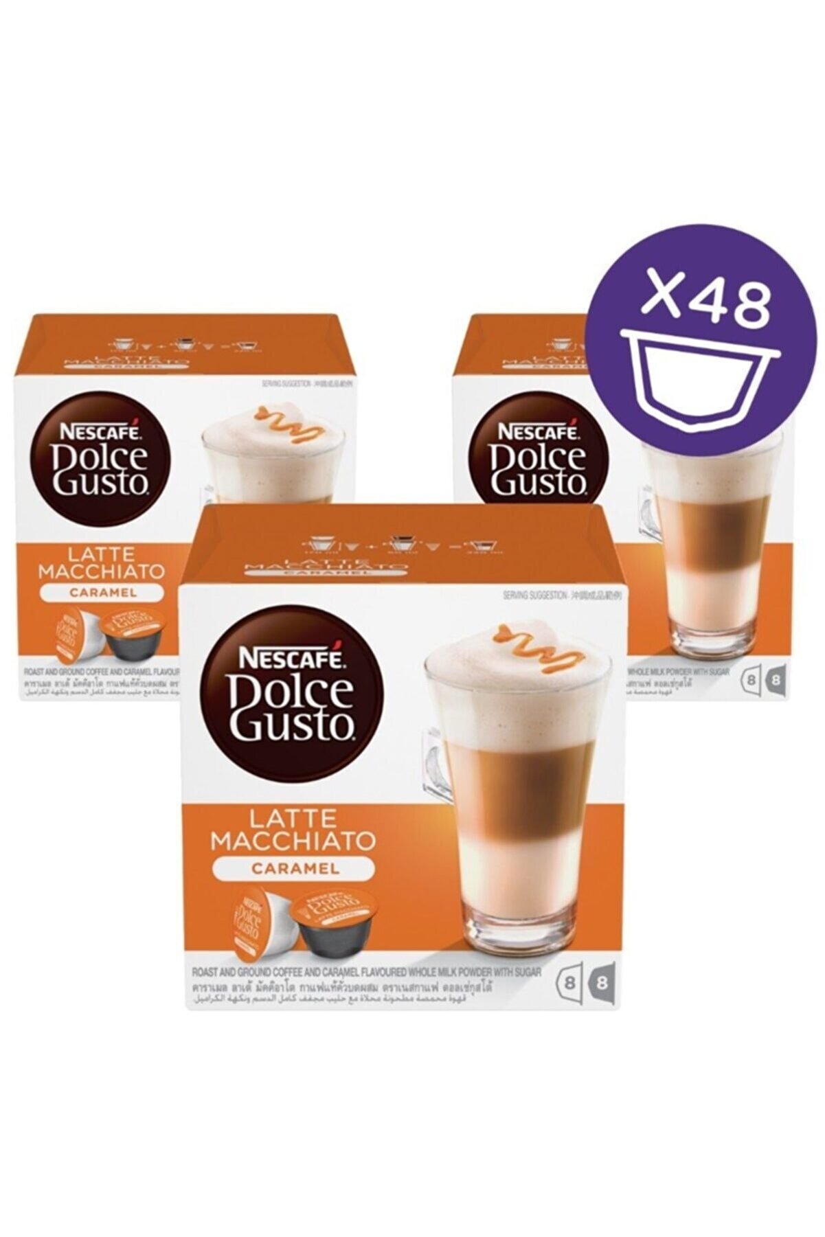Nescafe Dolce Gusto Caramel Latte Macchiato Kapsül Kahve 16 Adet X 3 Kutu
