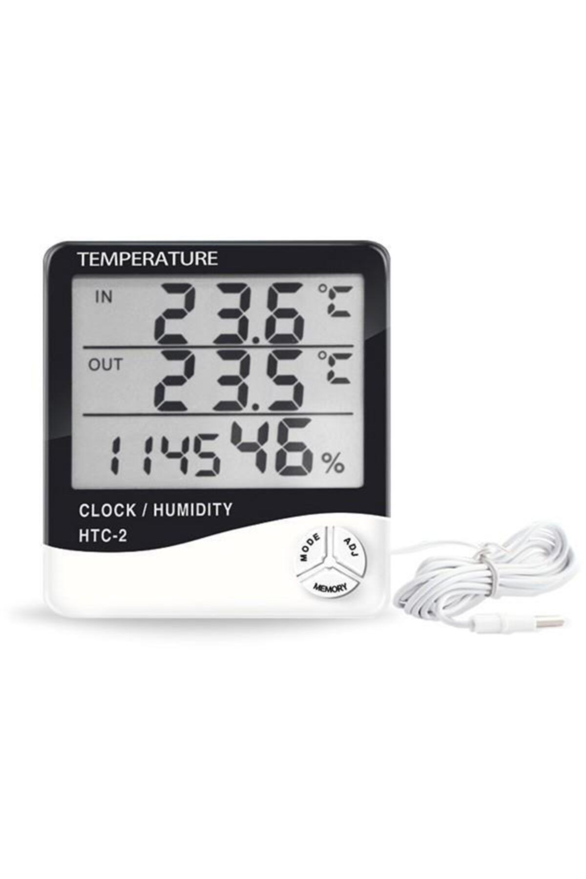 MASTEK Dijital Termometre Saat Isı Sıcaklık Nem Ölçer