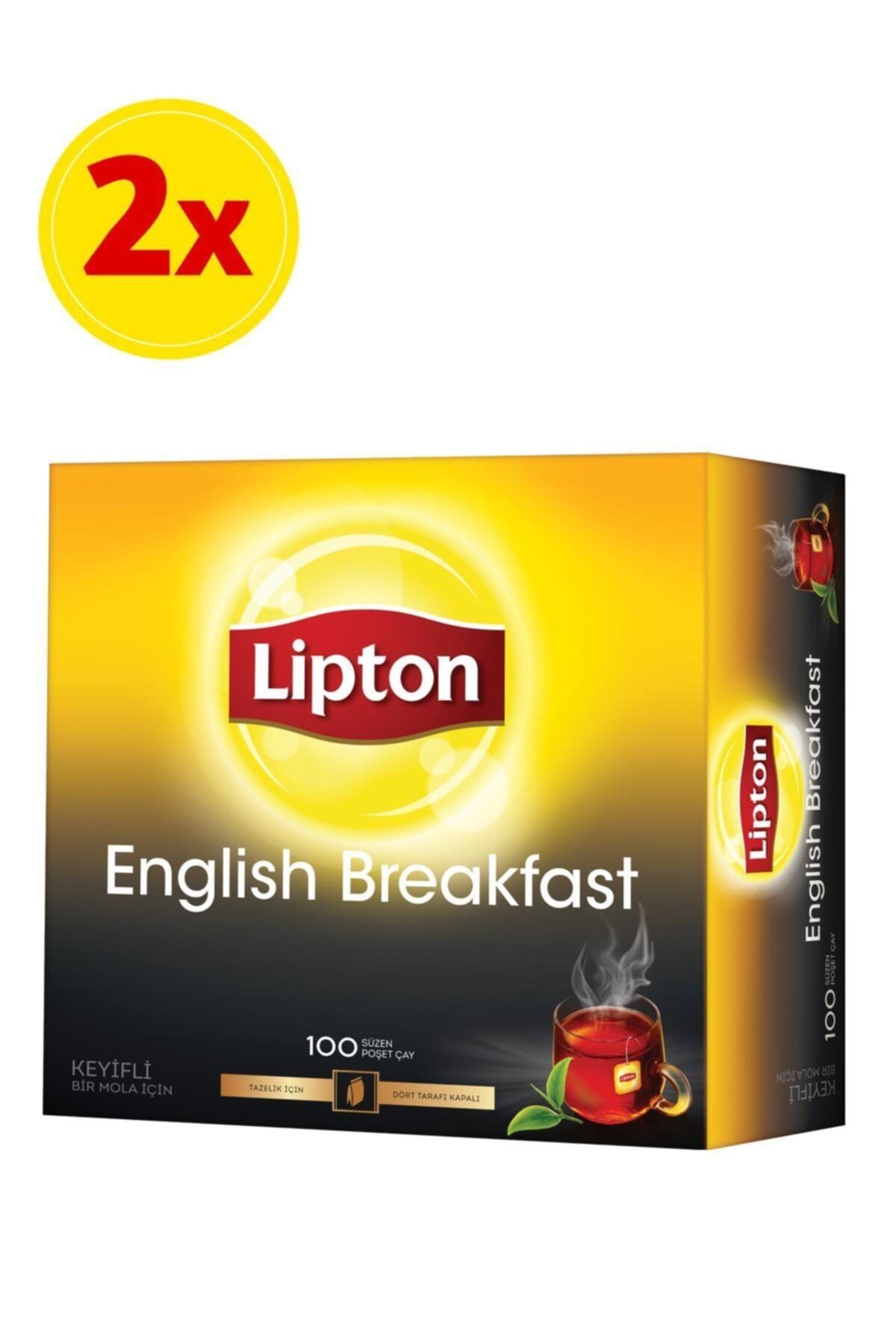 Lipton English Breakfast 100'lü Bardak Poşet Çay X 2 Adet