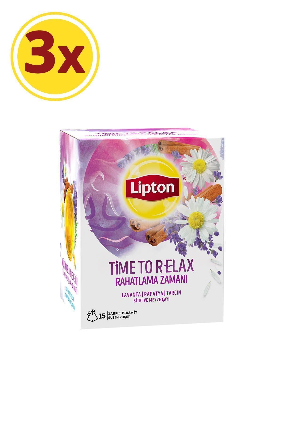 Lipton Time To Relax Bardak Poşet Bitki Çayı X 3 Adet