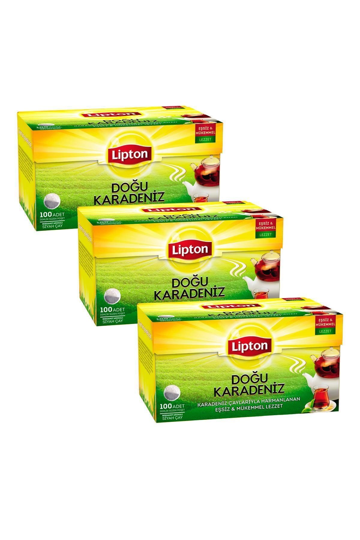 Lipton Doğu Karadeniz Demlik Poşet Çay 100'lü X 3 Adet