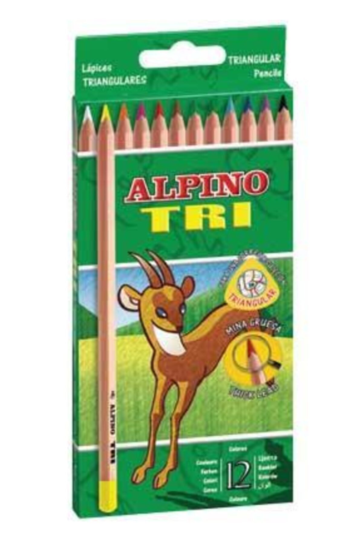 Alpino Al128 Trı Üçgen Kuru Boya Kalemi 12 Renk