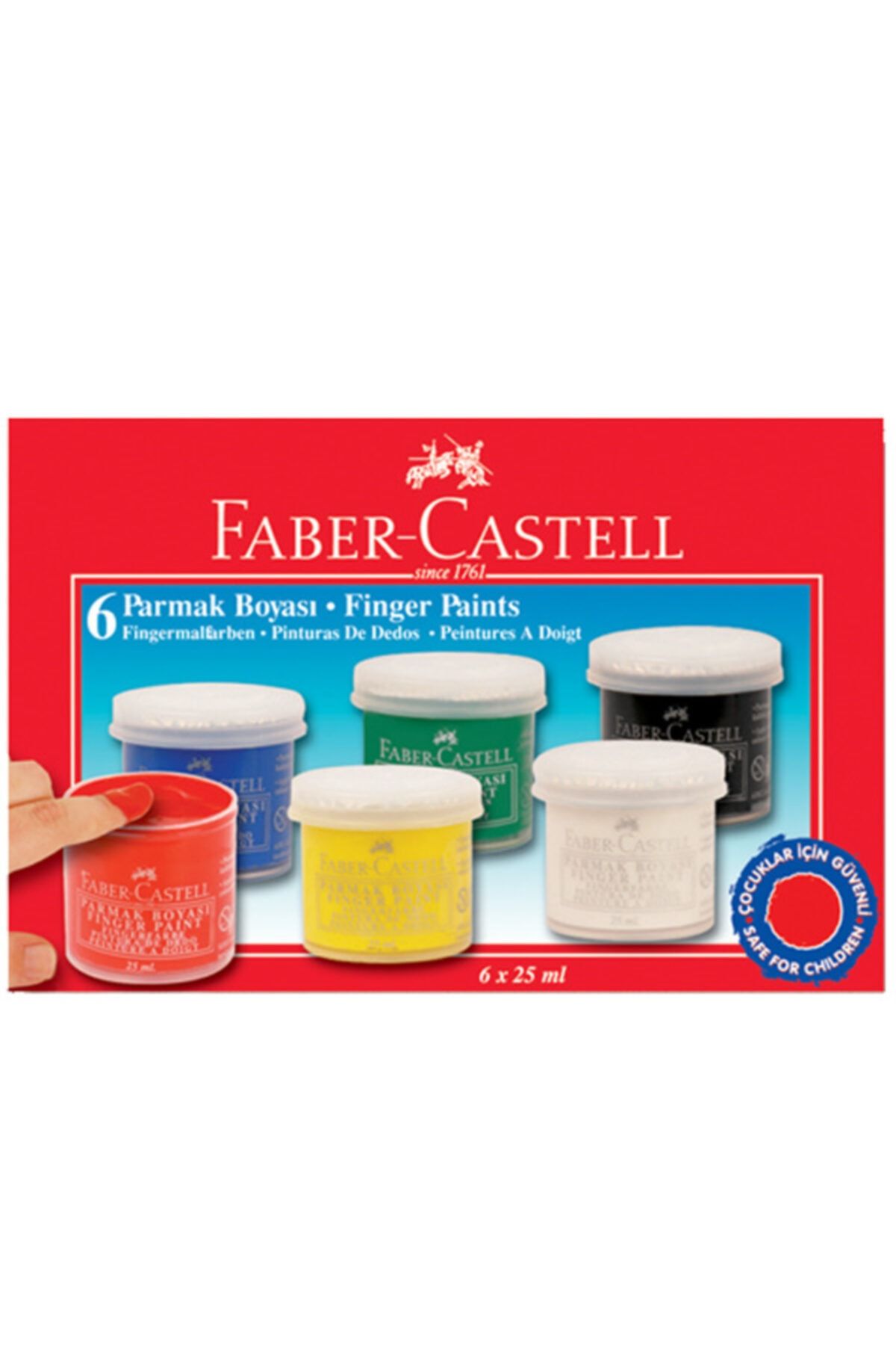 Faber Castell Faber-castell Parmak Boyası 6 Renk 25 ml 5170160402000