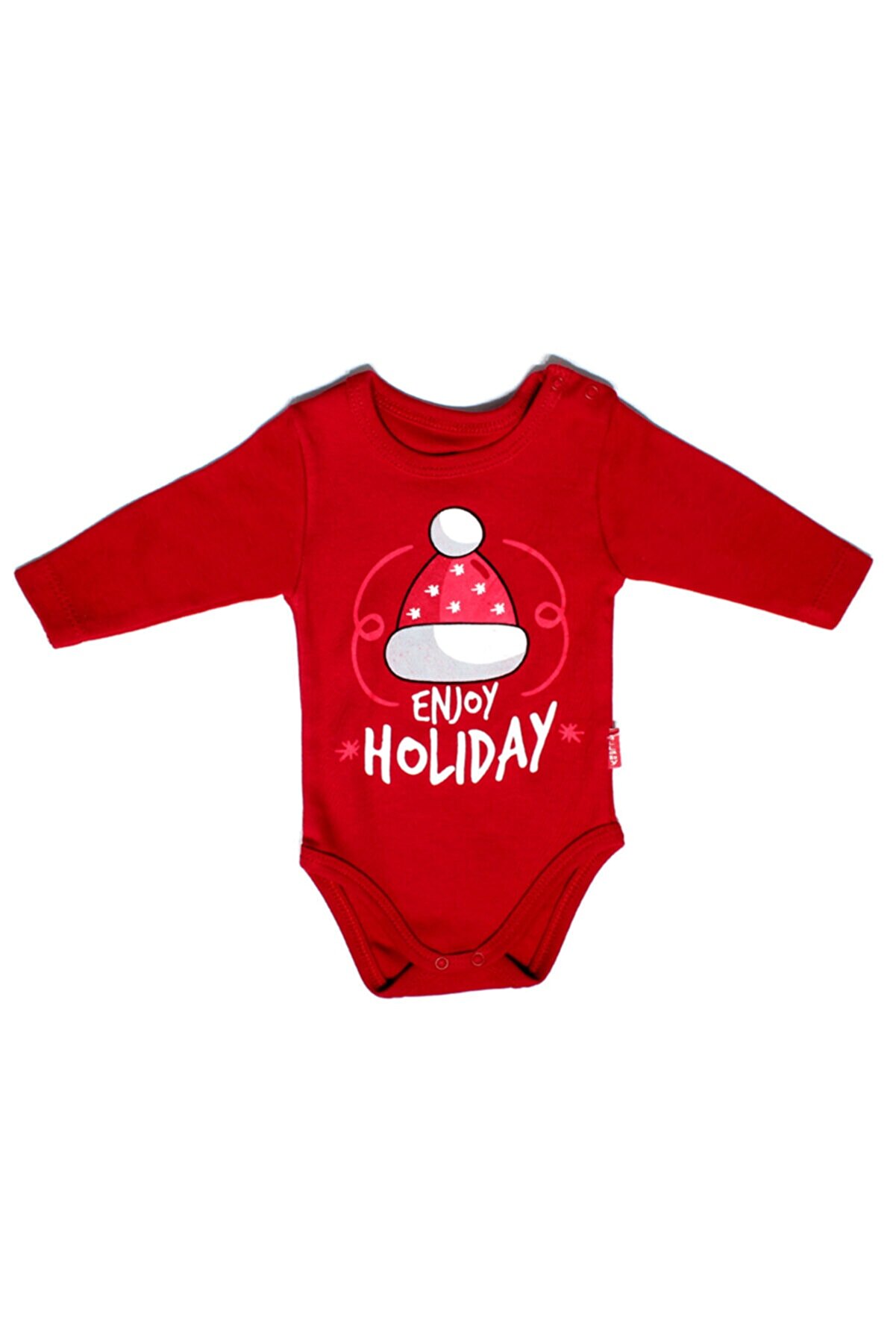 Lullaby Enjoy Holiday & Merry Christmas Uzun Kollu Body - Kırmızı