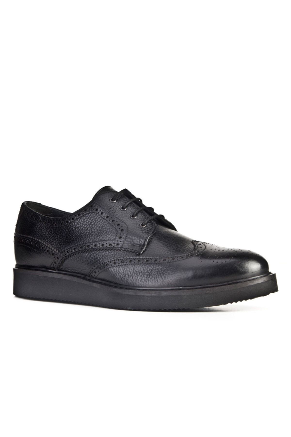 Cabani Oxford - Erkek Ayakkabı Siyah Nata Deri