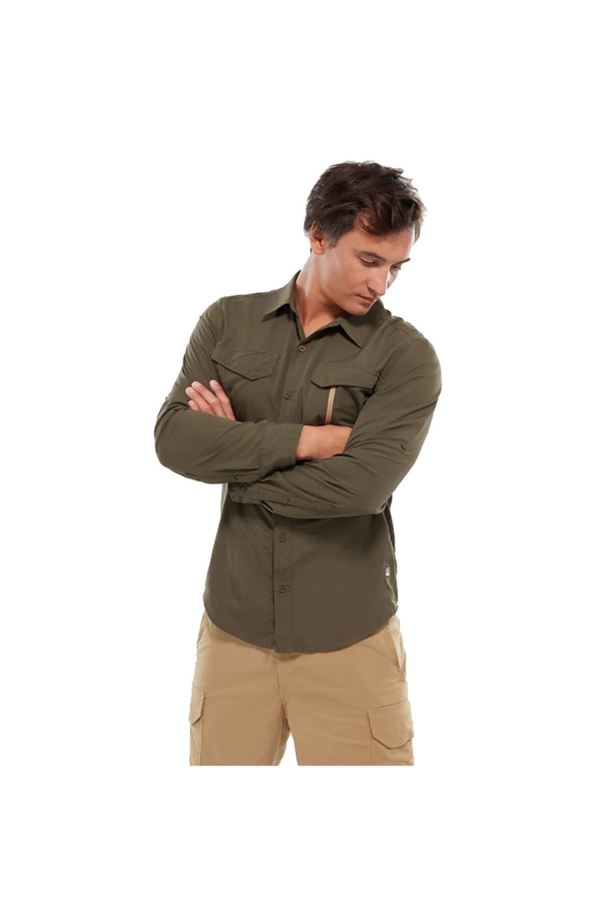 The North Face L-s Sequoia Shirt-eu Erkek Yeşil Outdoor Gömlek Nf0a2xjw21l1