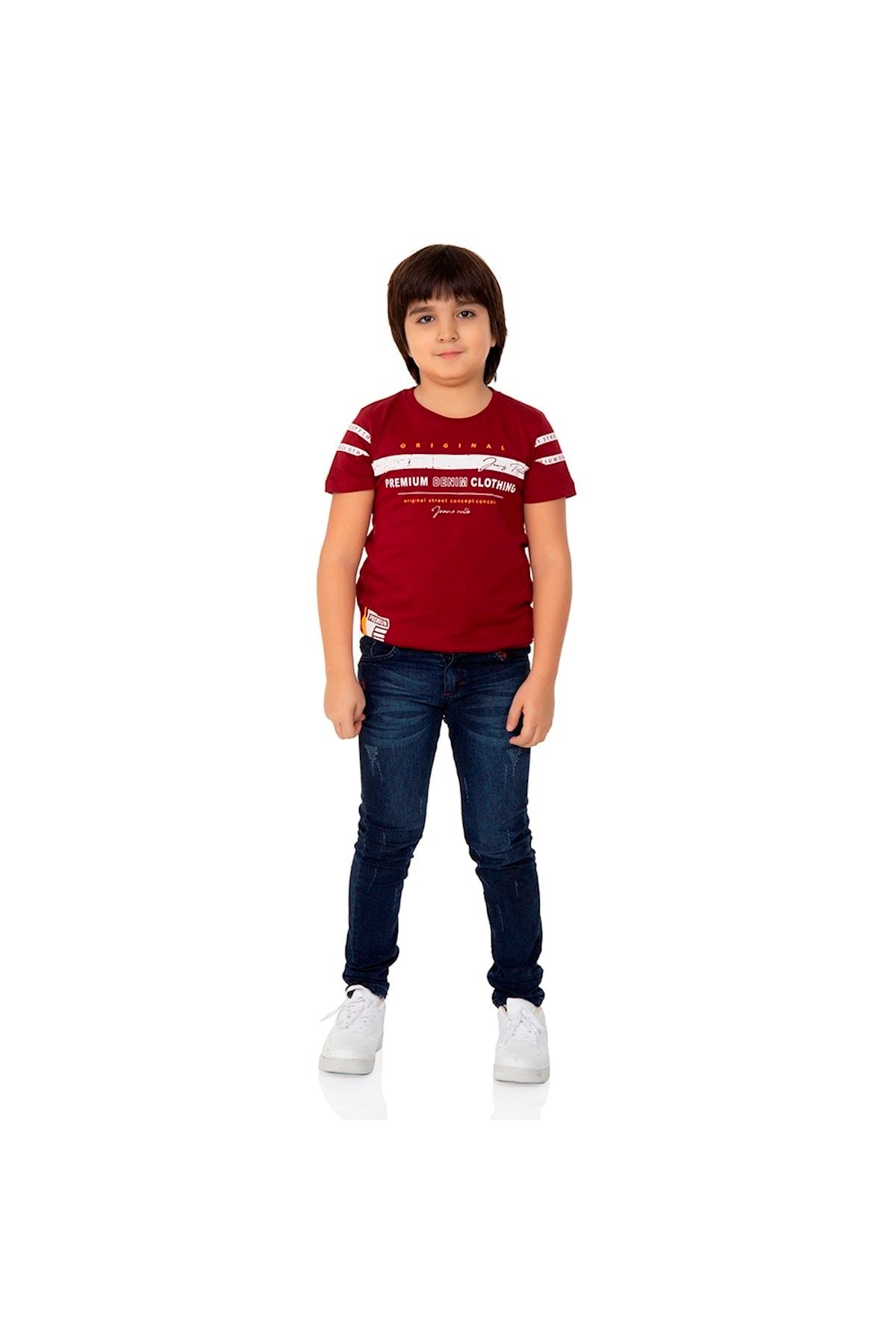 Toontoy Erkek Çocuk T-shirt Ön Ve Kol Baskı K-127