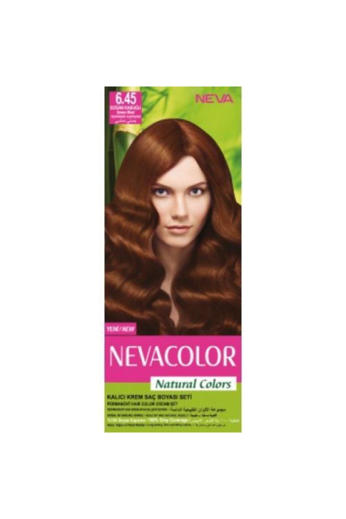 Neva Color Nevacolor Natural Colors Kalıcı Saç Boya Seti 6.45 Soğan Kabuğu