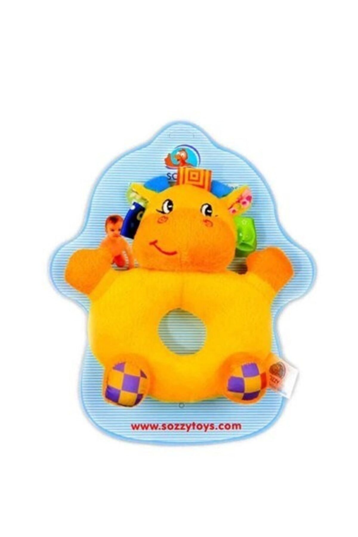 Sozzy Toys ? Unisex Çocuk Renkli Çıngıraklı Zürafa Oyuncak Szy-104