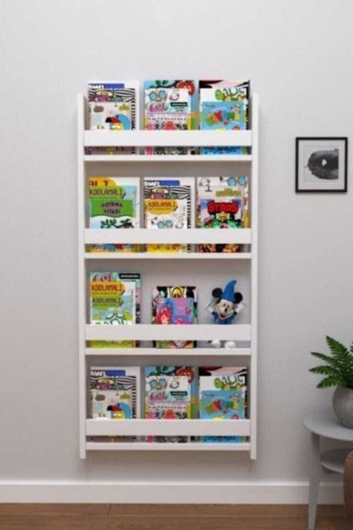 Livaz Ahşap Montessori Beyaz Mdf Çocuk Kitaplık 120x60
