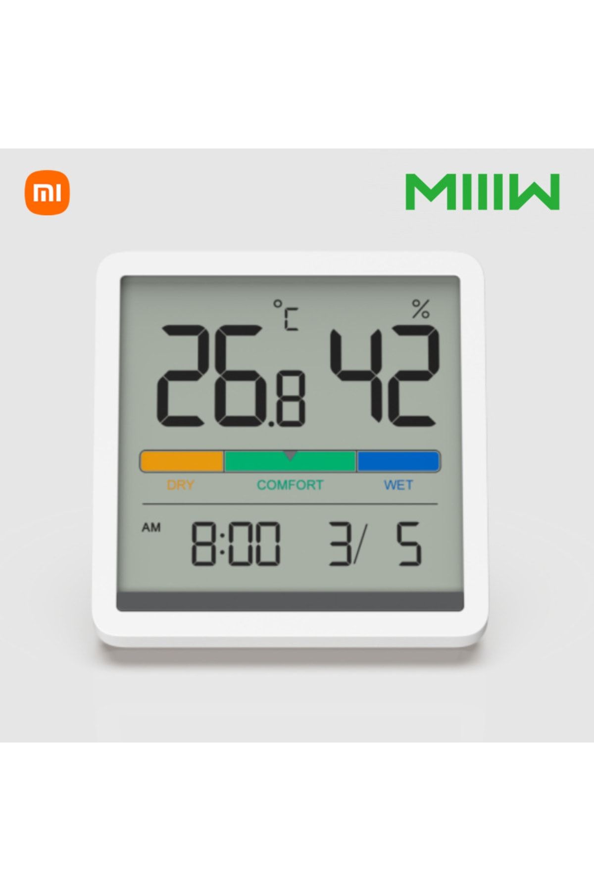 Xiaomi Mıııw Dijital Termometre Sıcaklık Ve Nem Ölçer Masa Saati