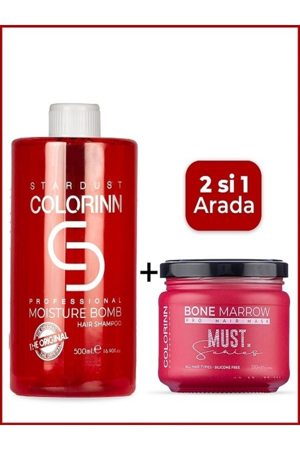 Colorinn Dolgunluk Veren Collagen Ve Proteinli Nem Bombası Şampuan (500ml)+maske(330ml) 2li Set