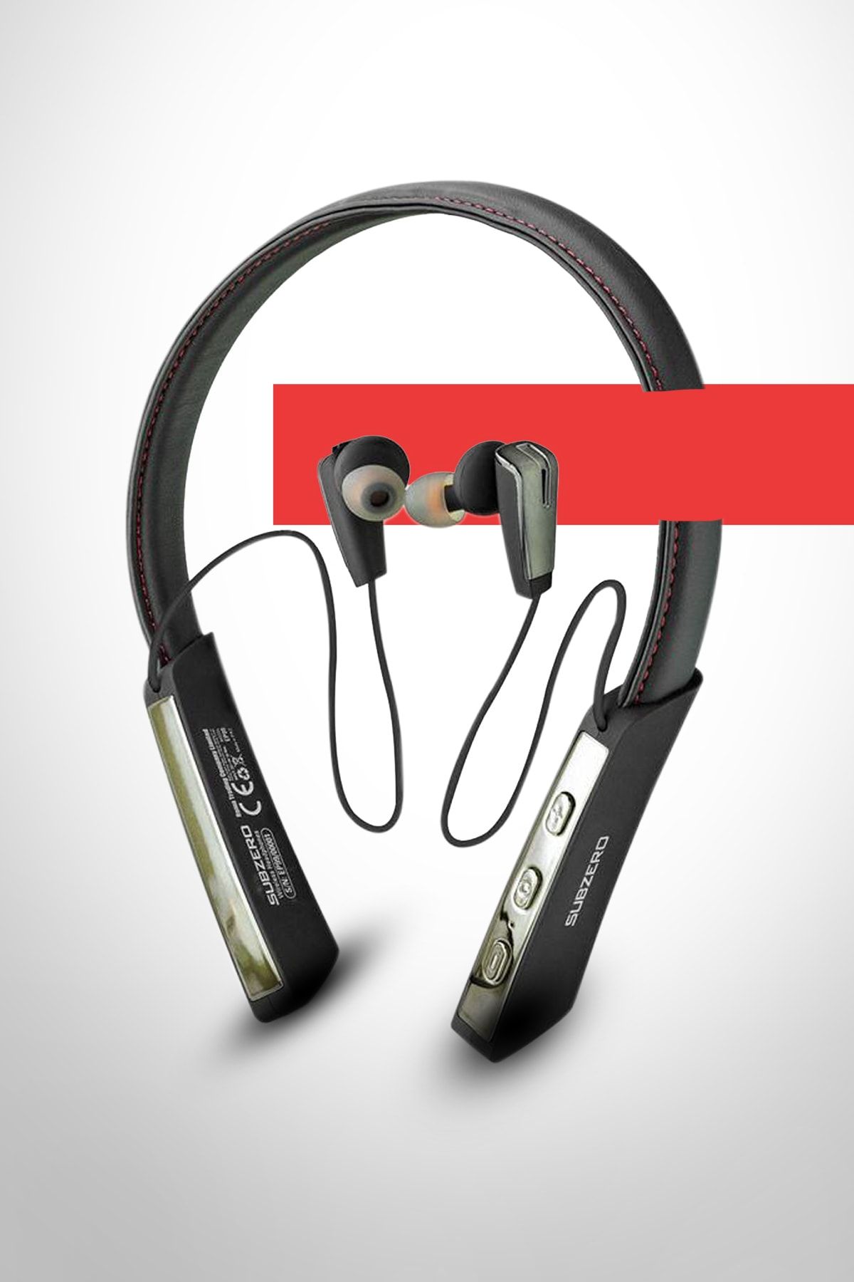 Subzero Kablosuz Bluetooth Kulaklık Boyun Askılı Deri Sporcu Kulaklığı Super Bass Uyumlu