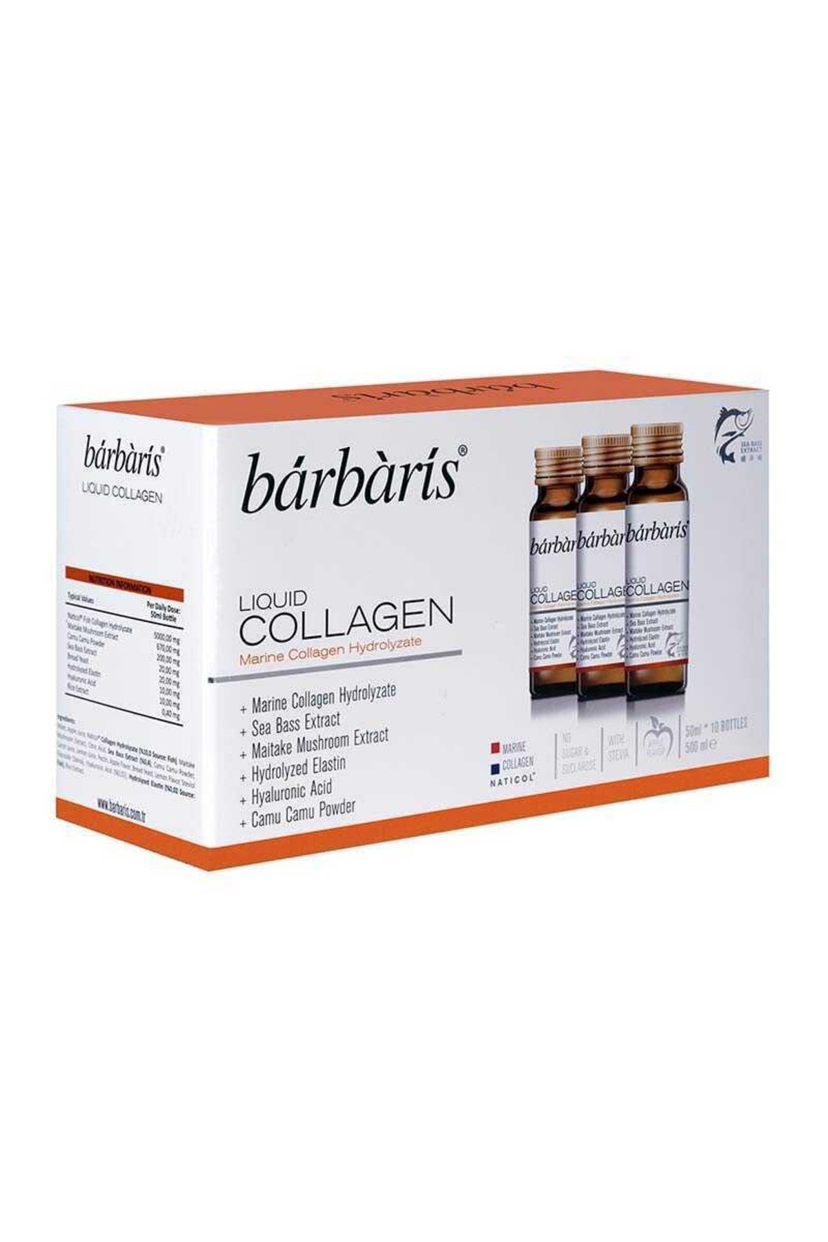 Barbaris Liquid Collagen 10x50 ml Şişe 4 Paket
