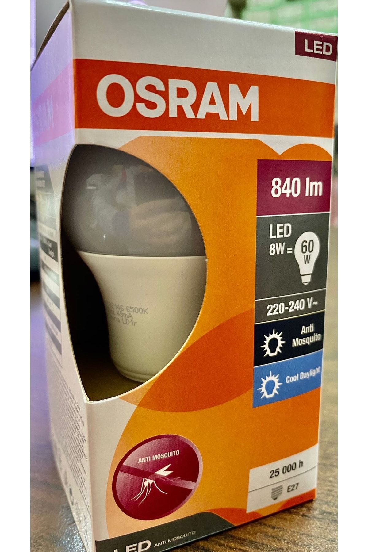 Osram 8-60w E27 6500k+sarı Işık Sinek Kovucu Led Ampul