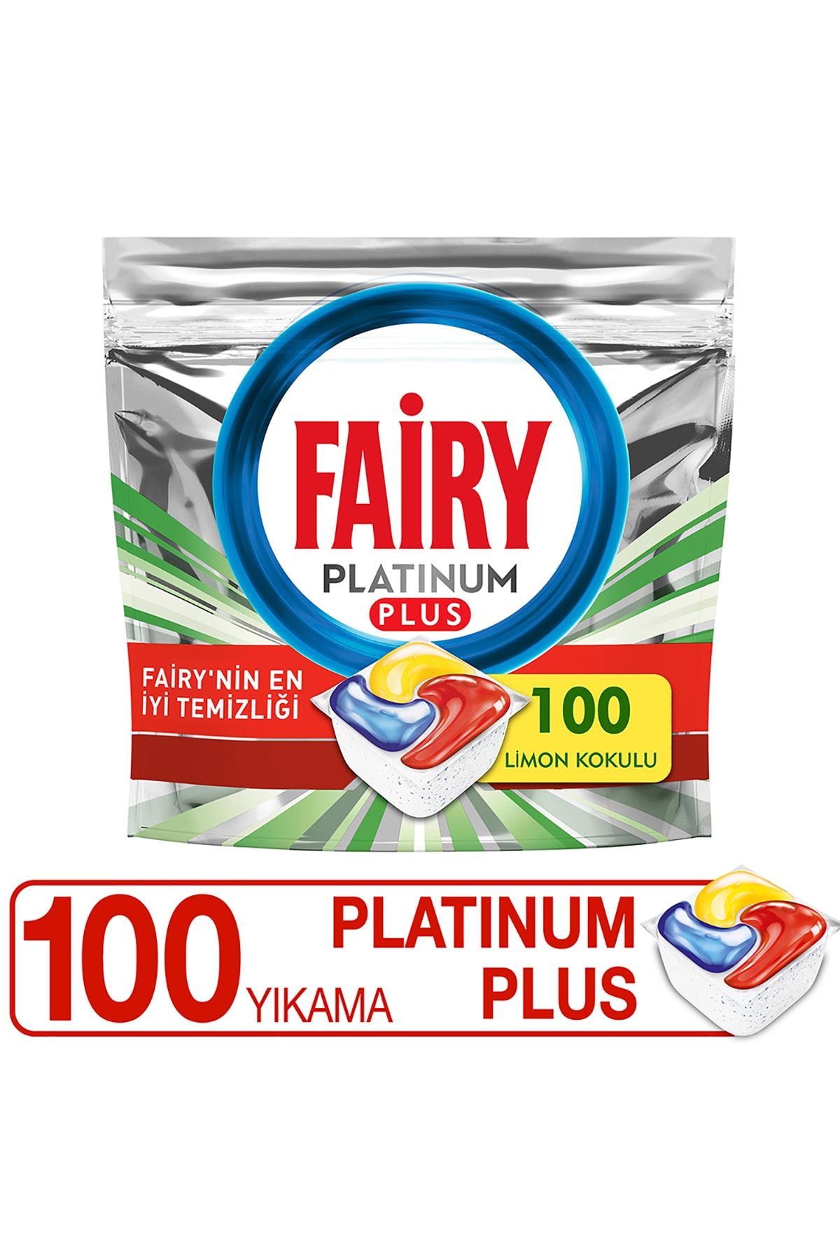 Fairy Platinum Plus 100 Yıkama Bulaşık Makinesi Deterjanı Tableti / Kapsülü