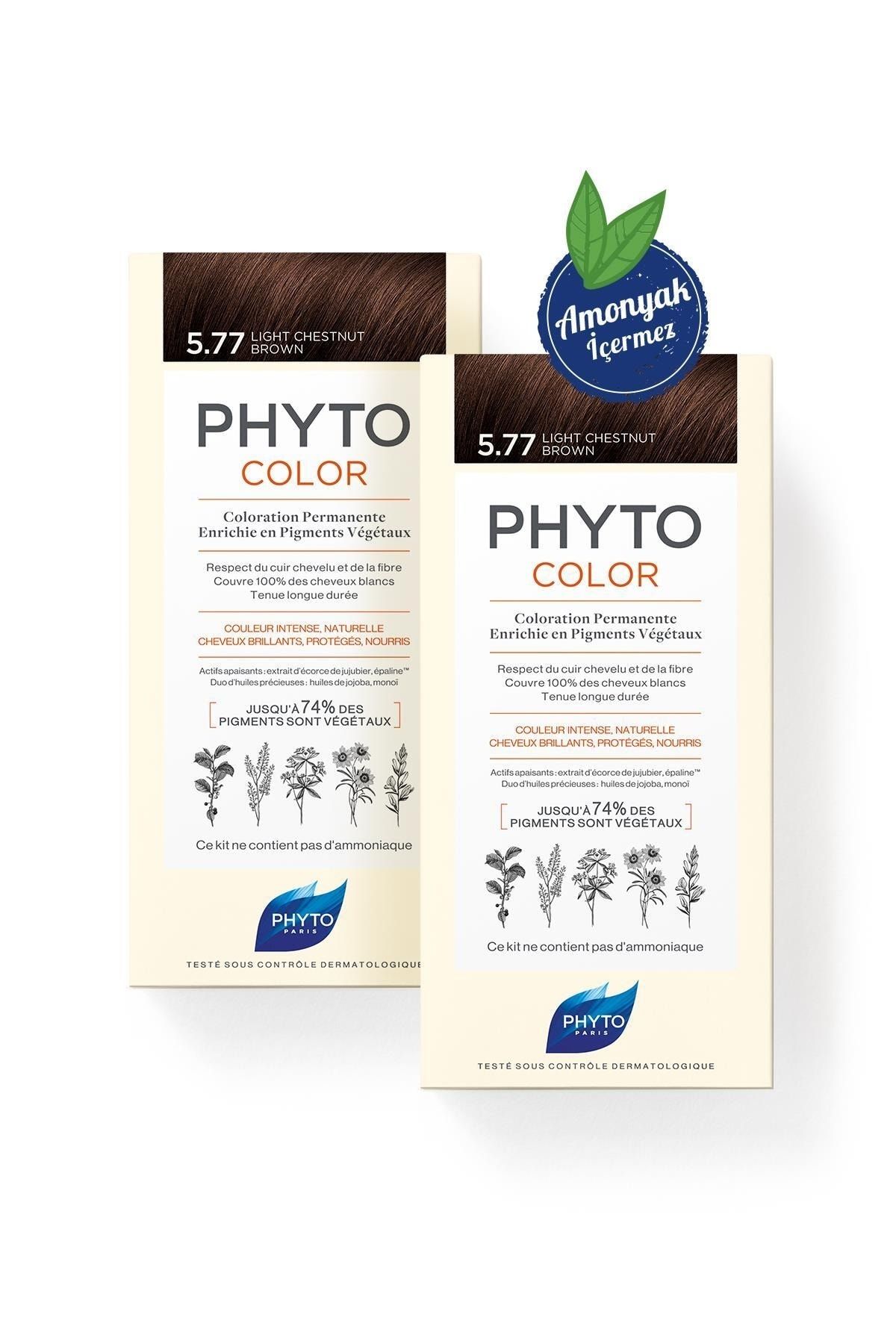 Phyto Color 5.7 Açık Kestane Bakır Saç Boyası Ikili Set