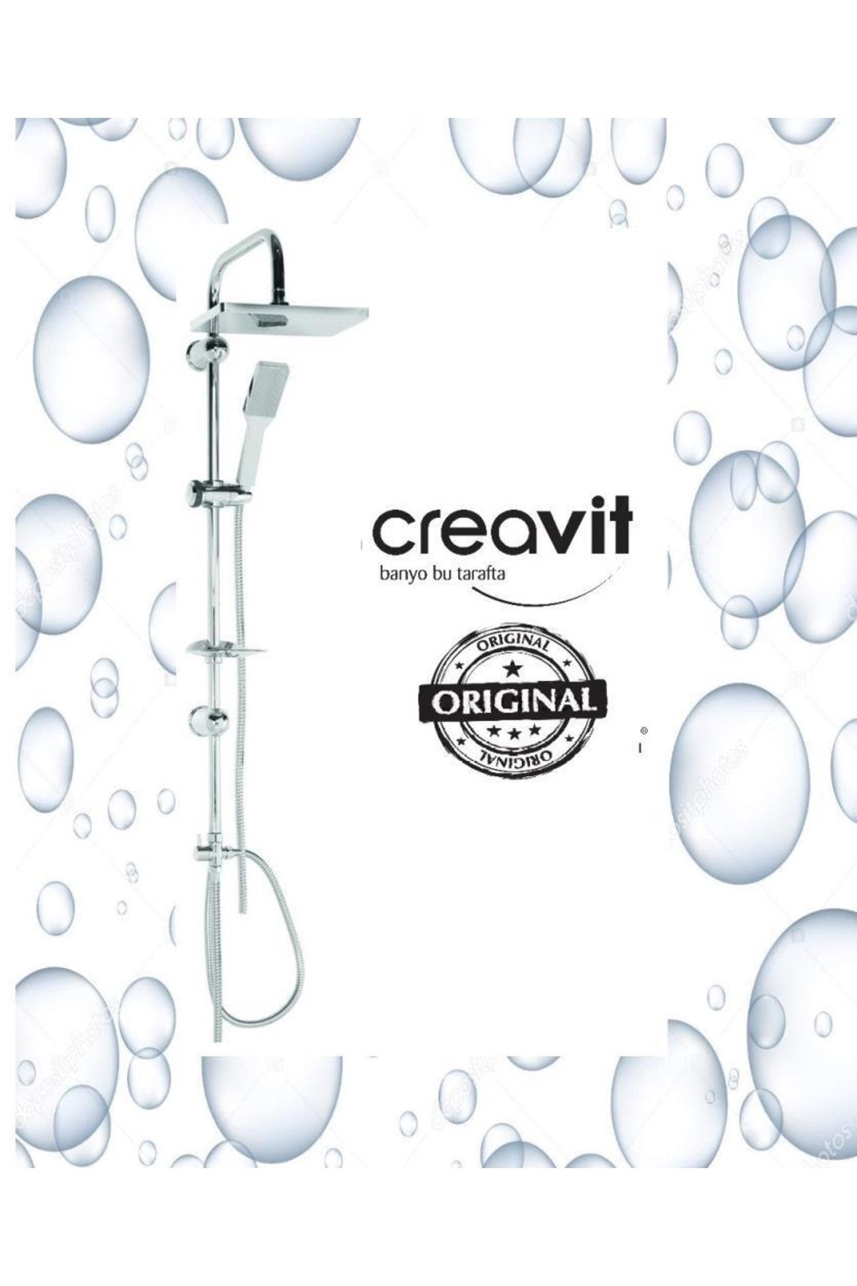 Creavit Sh630 Yağmurlama Robot Tepe Duş Başlığı Seti Duş Takımı