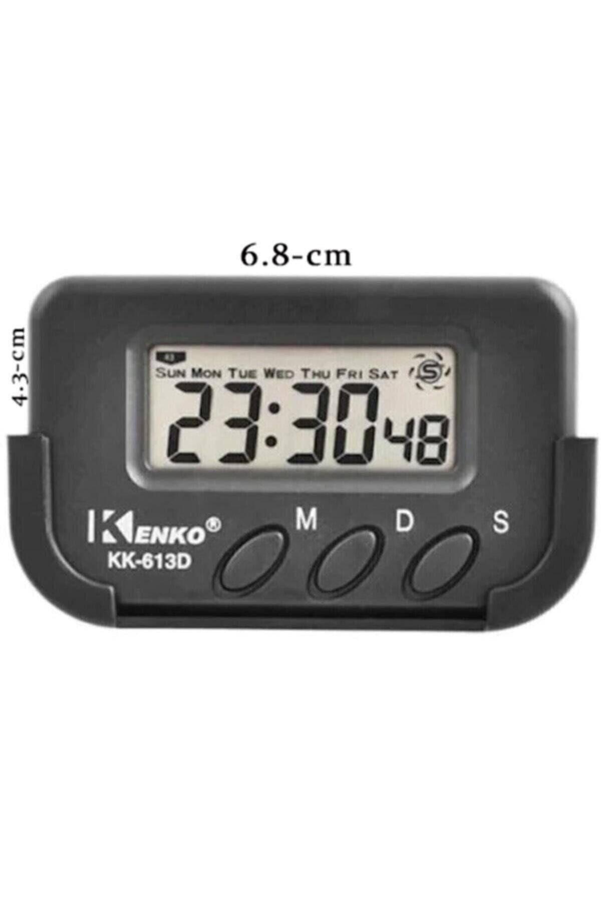 MasterCar Motorsiklet Için Pilli Ve Kendinden Yapışkanlı Mini Dijital Saat Alarm Tarih Kronometre