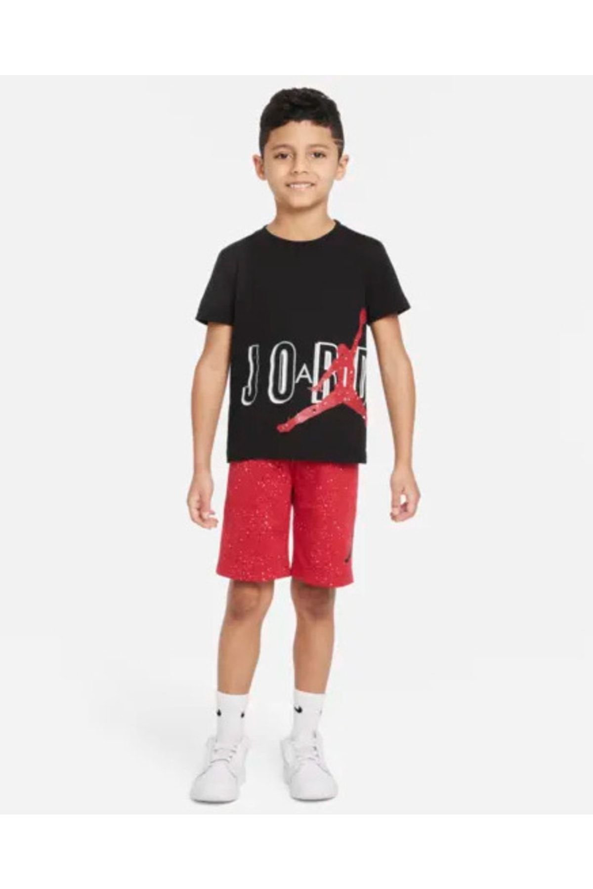 Nike Jordan Speckle Aır Jumbled Set Çocuk Şort-tişört Takım 85b225-r78