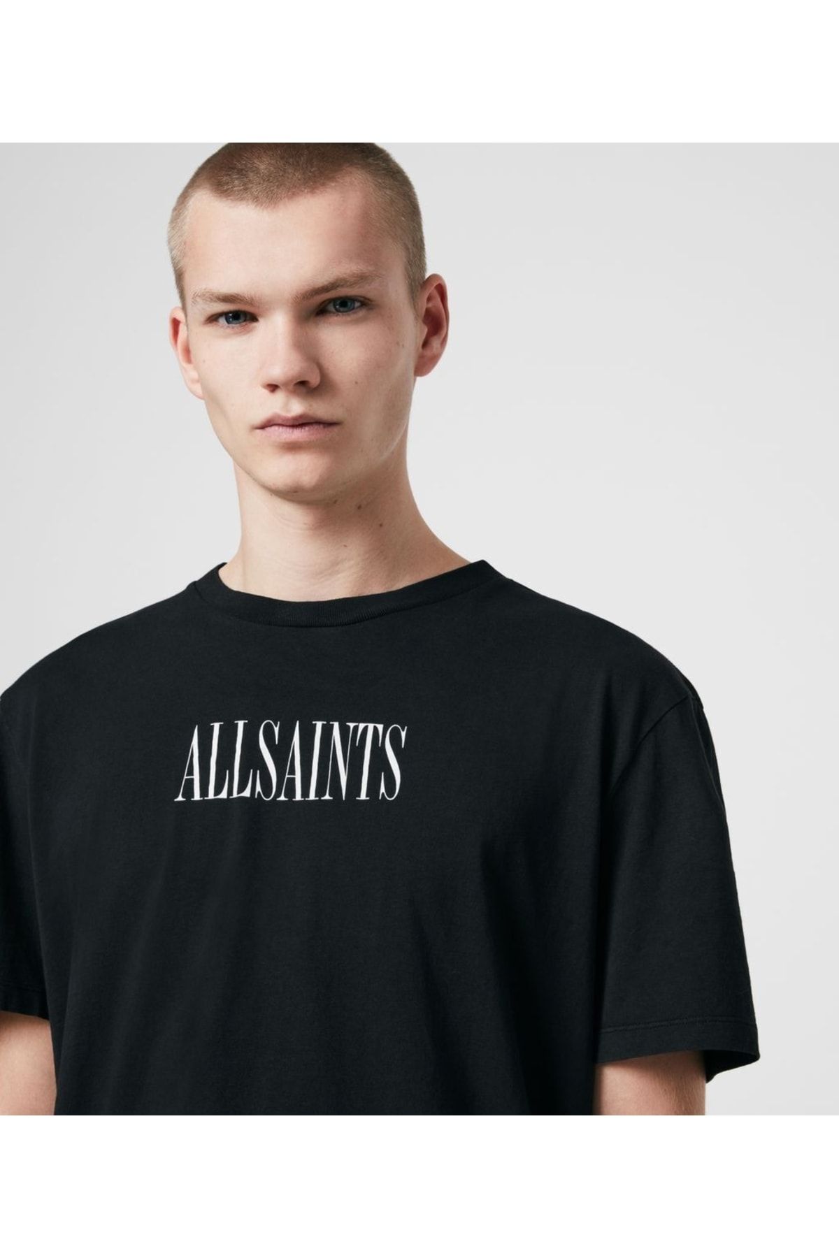 AllSaints Stamp Crew Siyah T-shirt