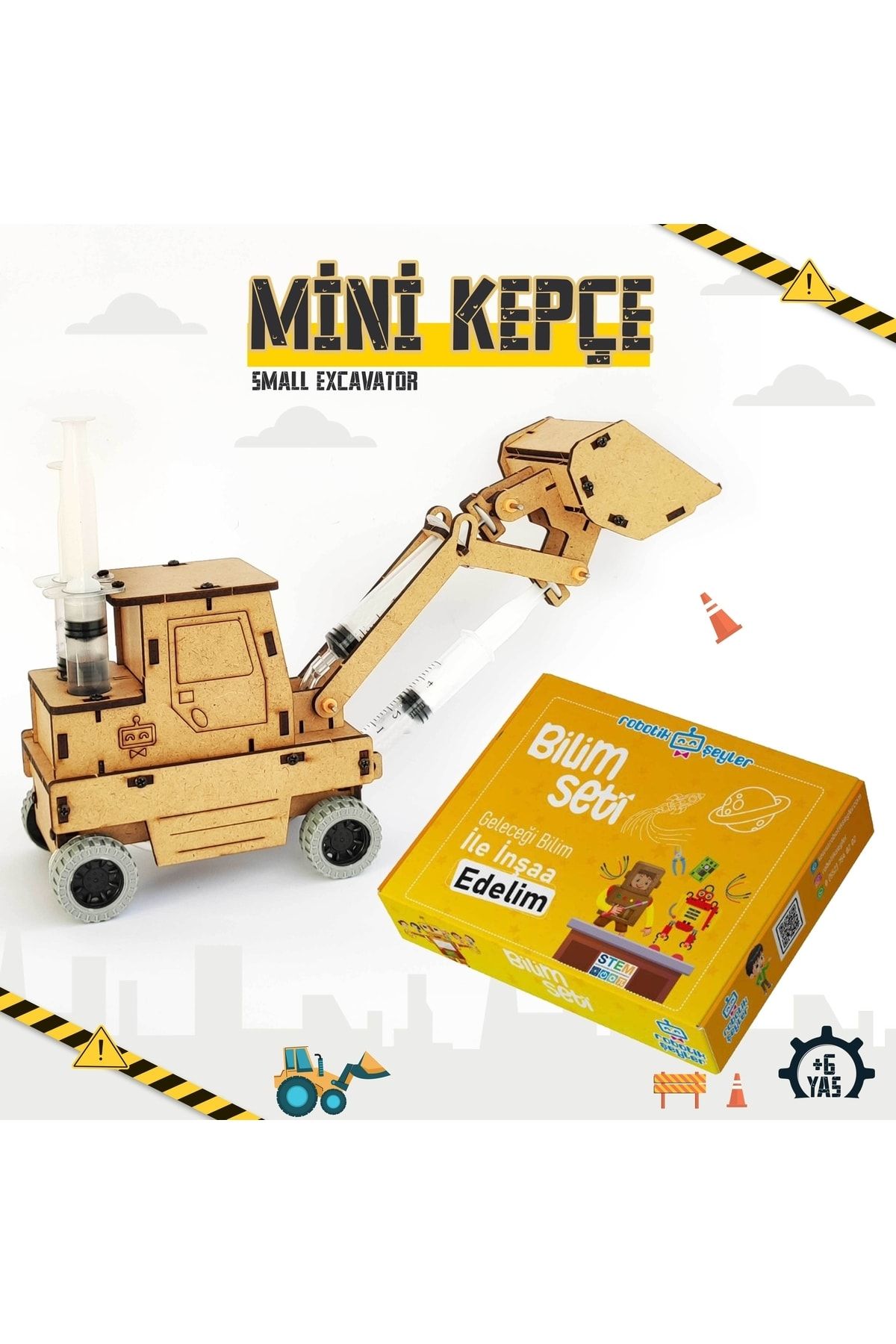 robotikşeyler Mini Kepçe - Small Excavator Kendin Yap Set