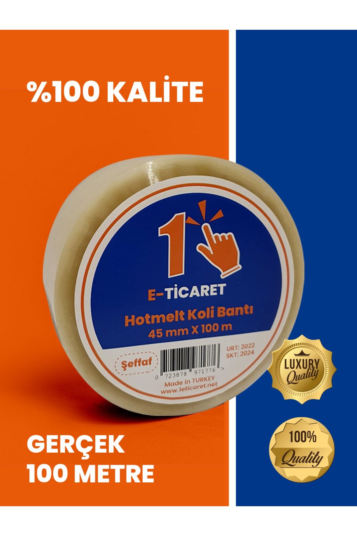 1 e-ticaret 3 Adet 45 X 100 Koli Bandı (bant Kesme Aparatı Hediyesi )