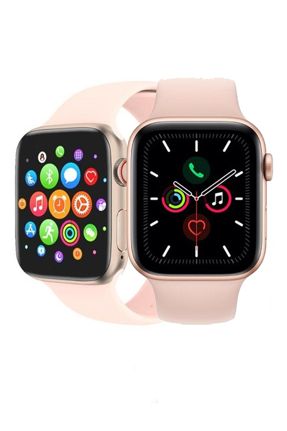 BONJUX Huawei Mate 20 Lite Uyumlu Smart Watch Türkçe Menü Nabız Tansiyon Ölçer Ip67 Akıllı Saat Pembe