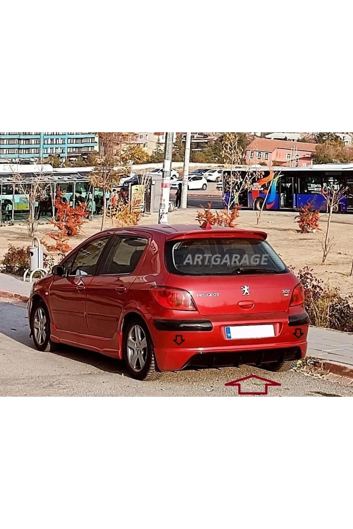Bodykitartgarage 307 Rc Arka Tampon Eki-fiberglass-boyasız