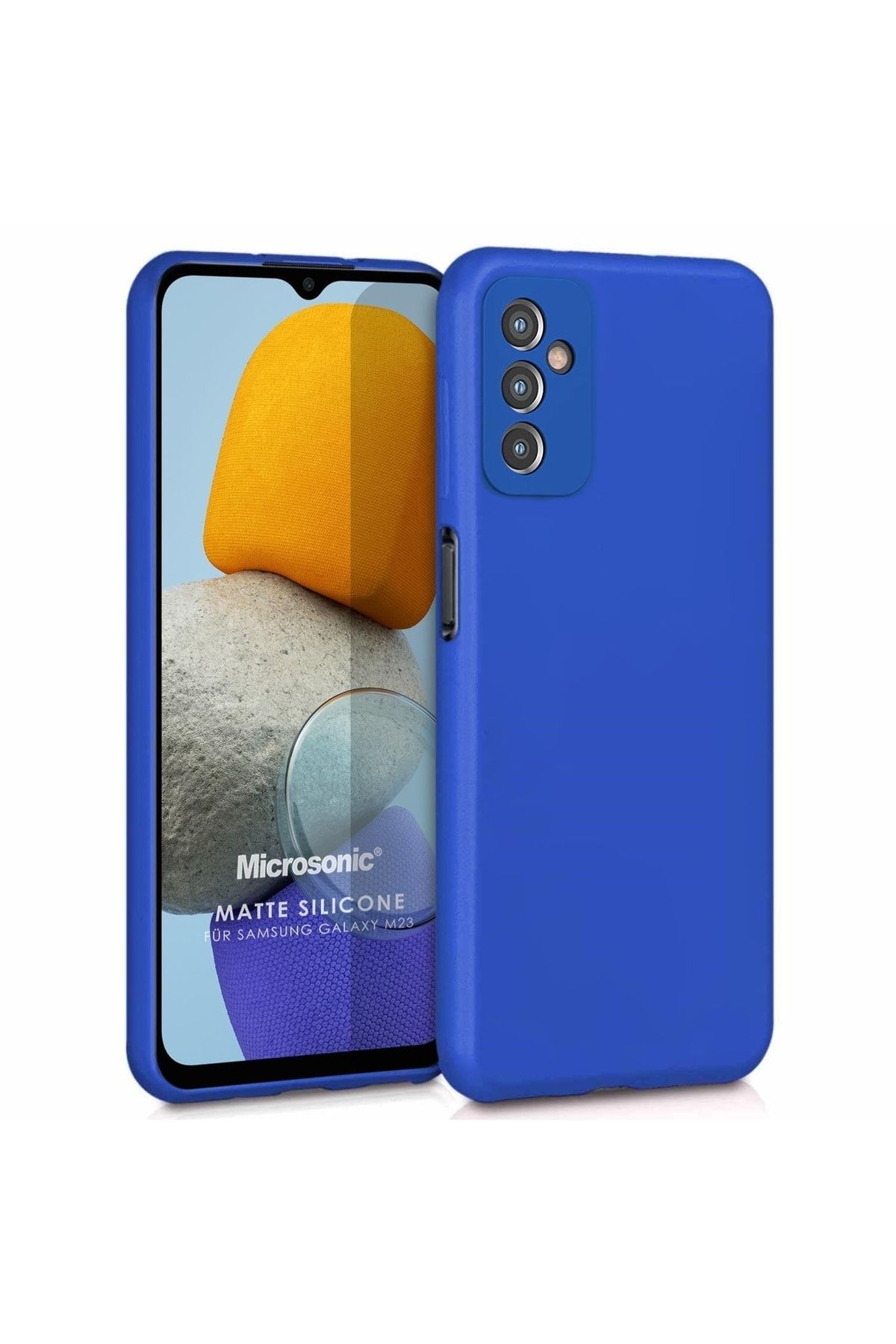 Microsonic Matte Silicone Samsung Galaxy M23 Kılıf Mavi