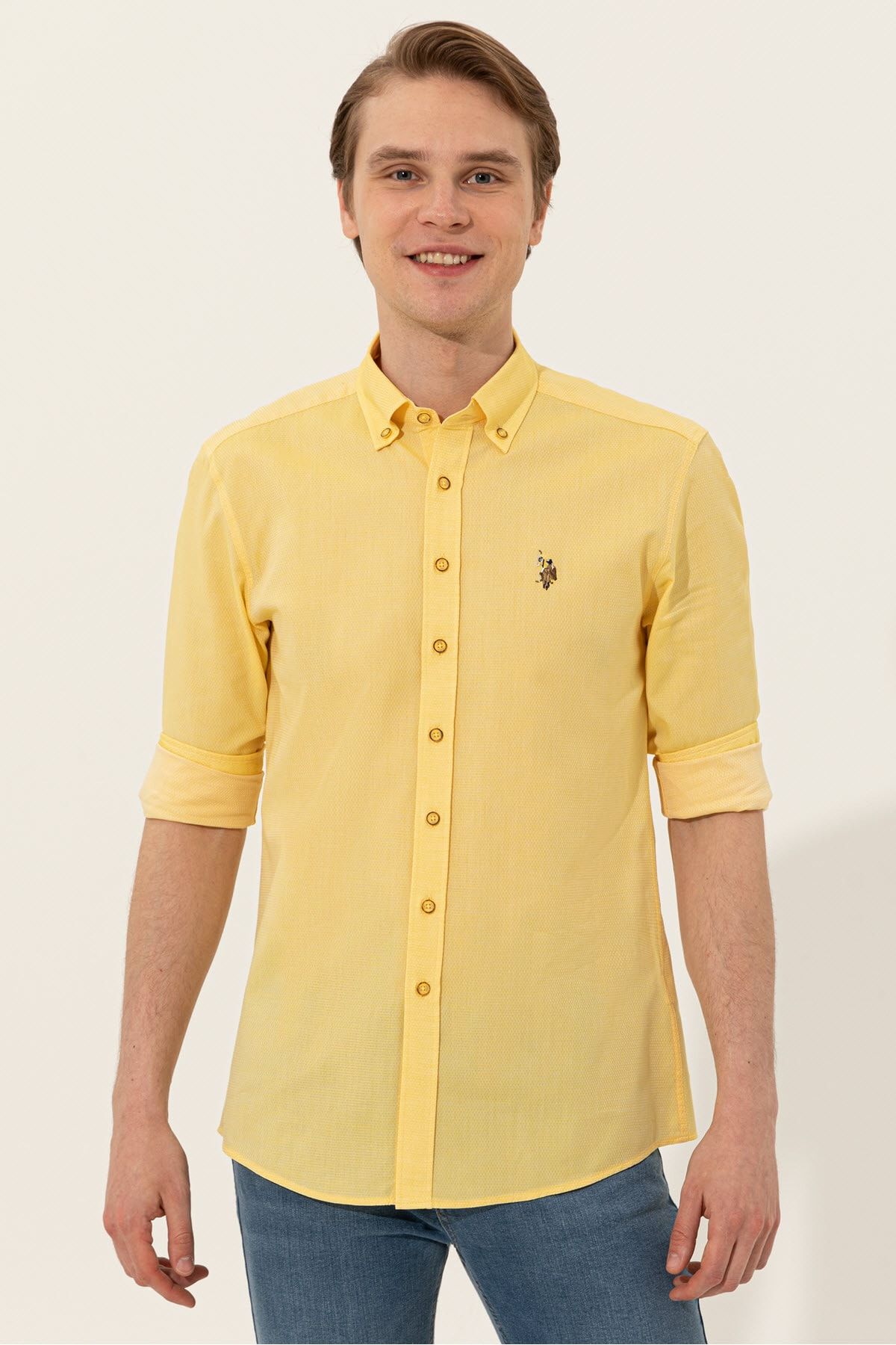 U.S. Polo Assn. Sarı Erkek Gömlek