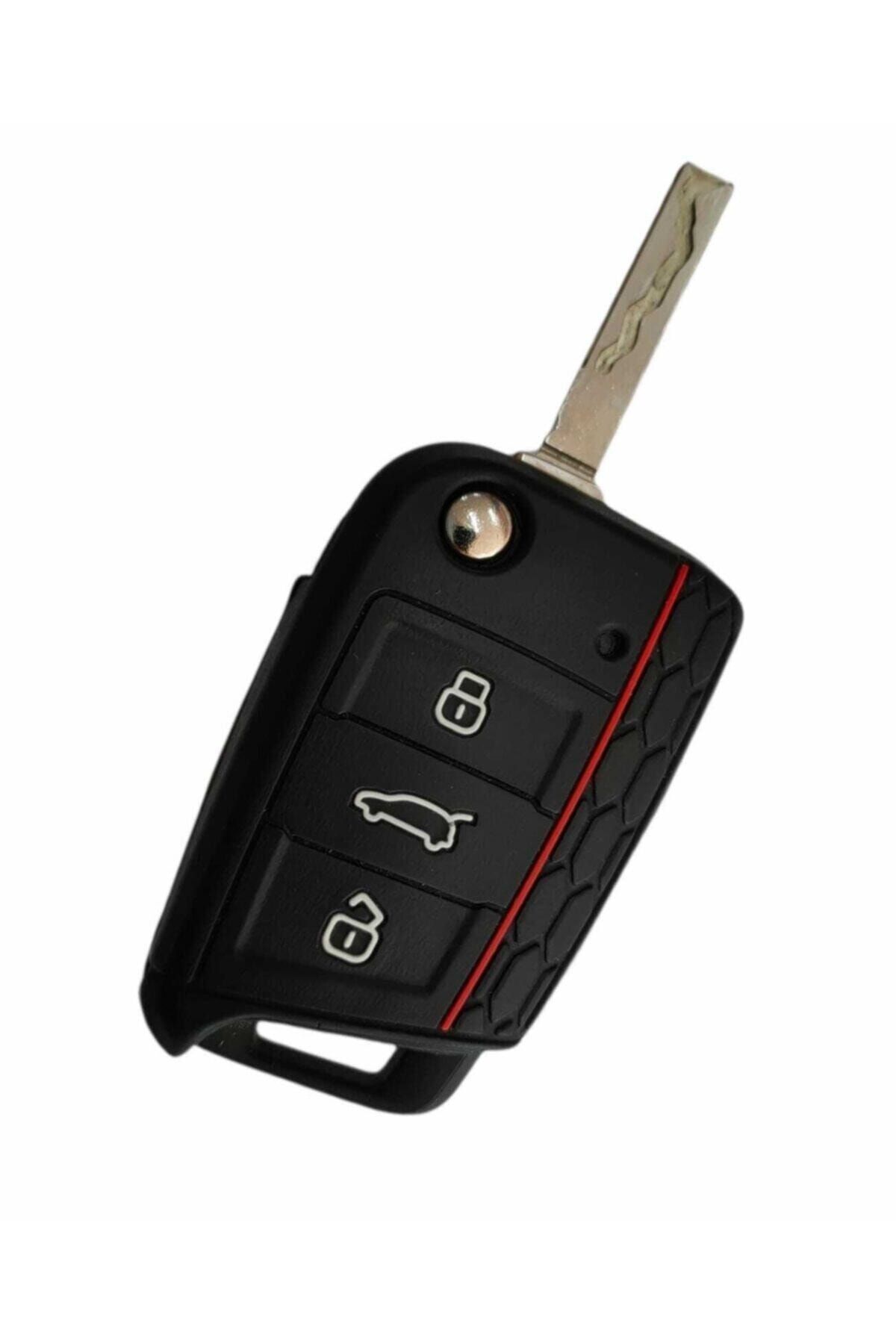 KUZEY HIRDAVAT Silikon Anahtar Kılıfı Seat Skoda Vw Golf Leon Polo Ibiza Süper B Passat Tiguan Alteca Arona