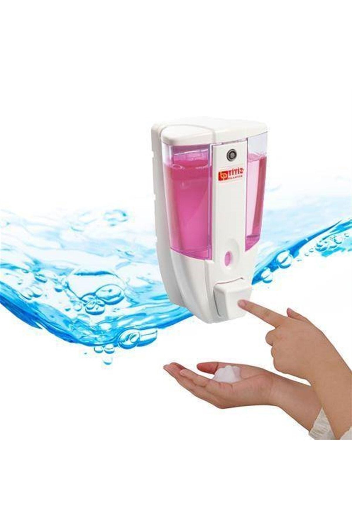 Yetkin Home 2 Adet Sıvı Sabunluk Banyo Tuvalet Şampuan Sabun Makinesi Basmatik Plastik