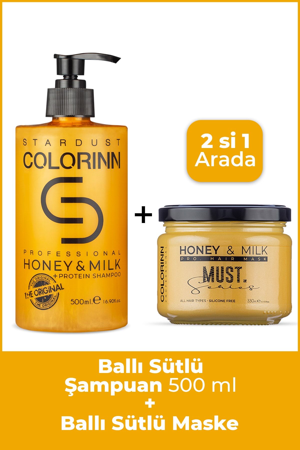 Colorinn Ballı Sütlü Şampuan (500ml)+maske(330ml) 2li Set
