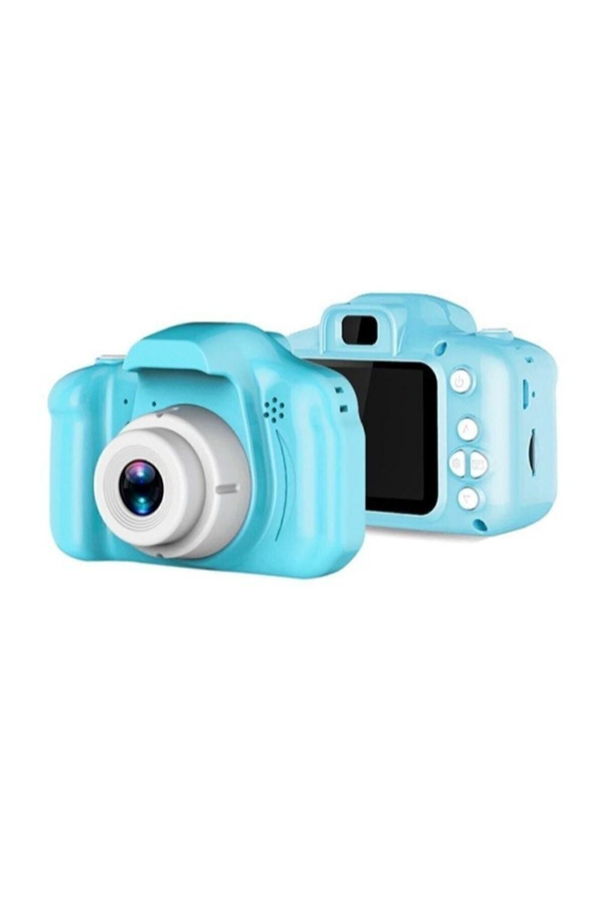 BLUE İNTER Unisex Çocuk Mavi Mini 1080p Hd Kamera Için Dijital Fotoğraf Makinesi Cmr9