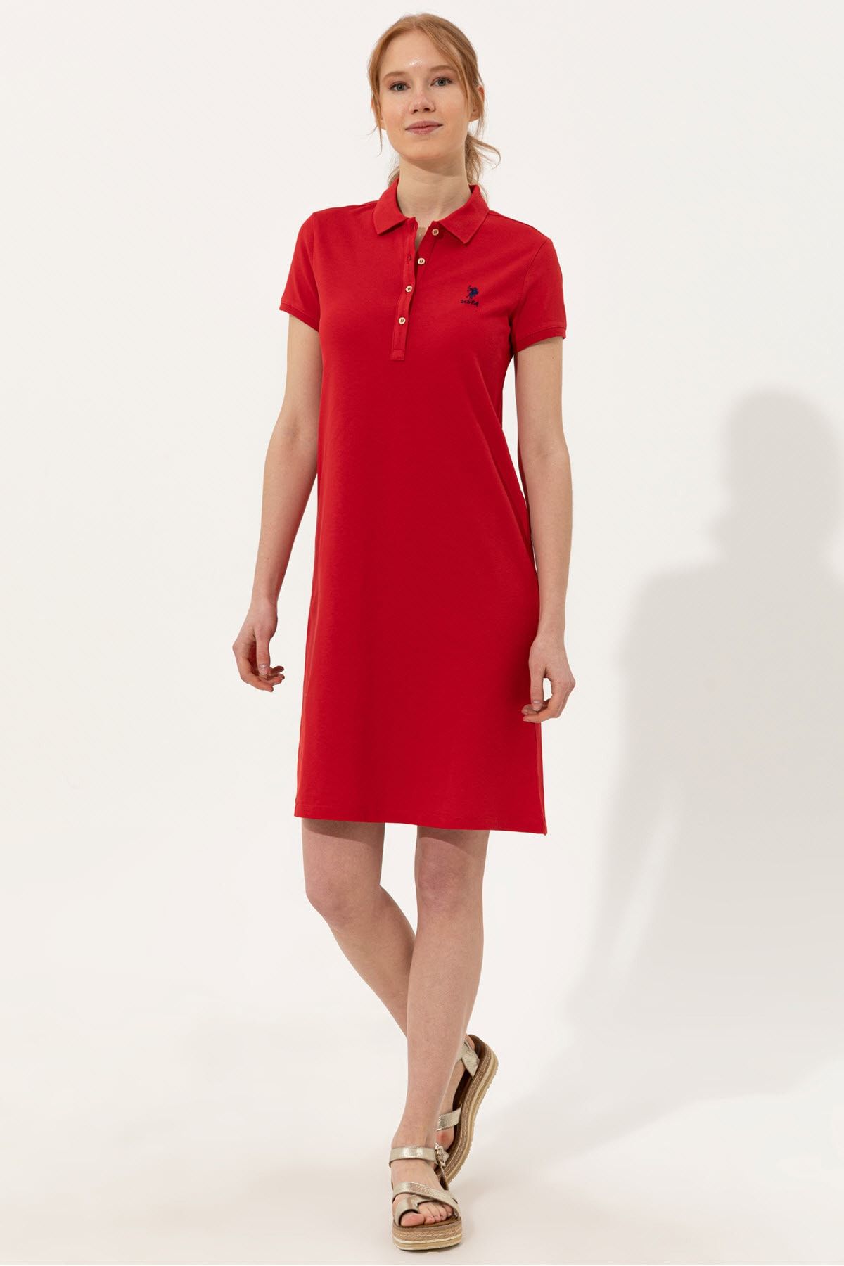 U.S. Polo Assn. Kırmızı Kadın Elbise