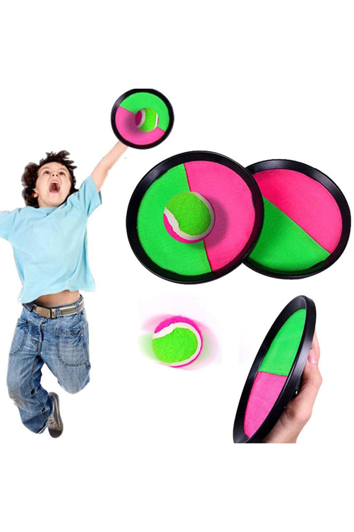 Kenpool Çocuklar Eğlenceli Cırt Cırtlı Top Yakalama Oyunu Seti