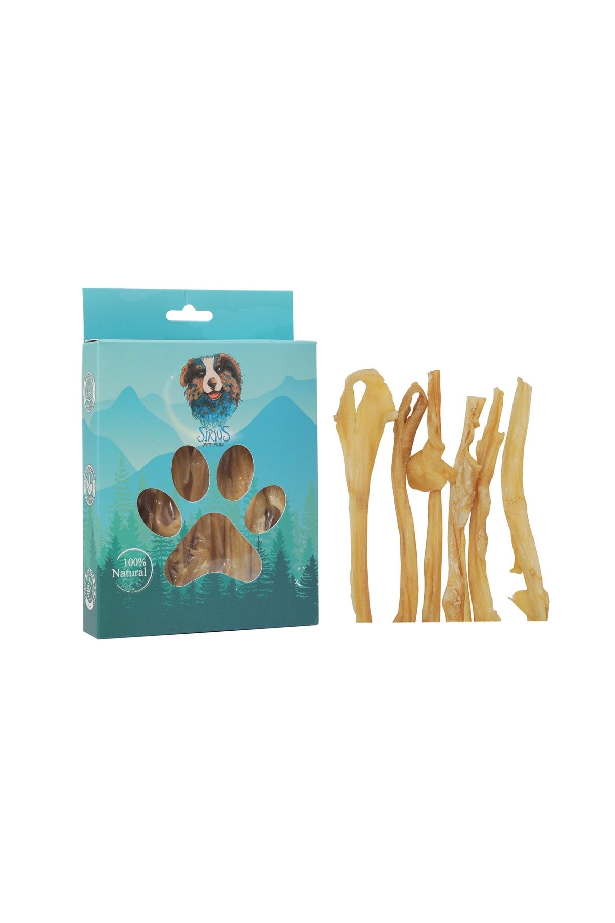 Sirius Pet Food Lamb Headskin Stick - Kuzu Kelle Derisi 100 gr Köpek Ödül Maması