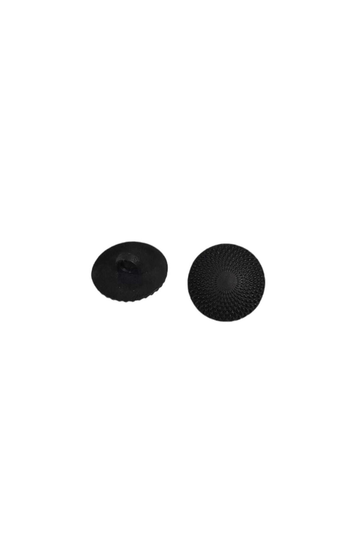 NTE Yastık - Kırlent - Koltuk - Aksesuar Desenli Plastik Siyah Düğme 21mm 30 Adet