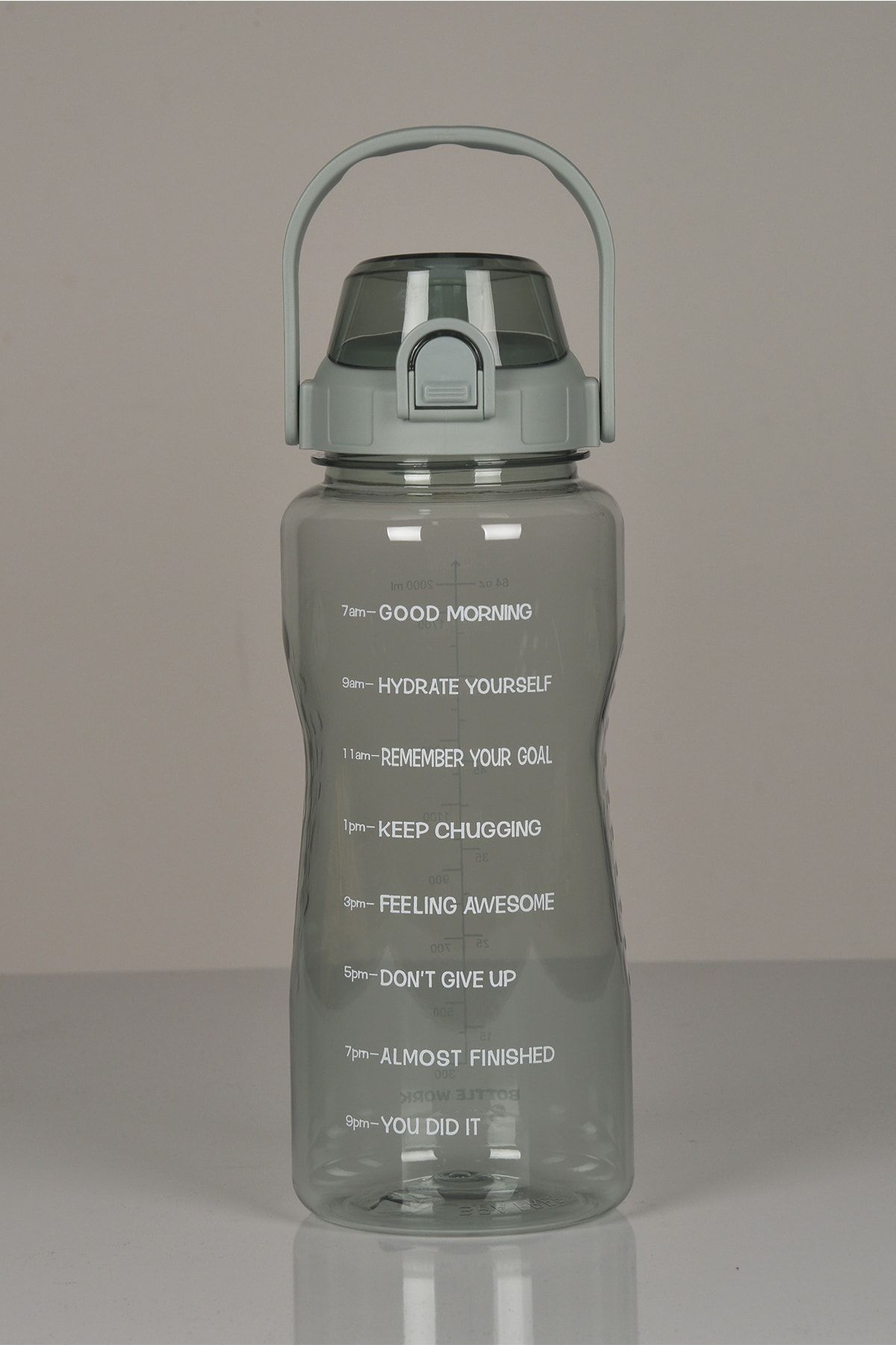 Bottle Work 2.000 ml Motivasyonel Su Matarası Su Şişesi Suluk 2l