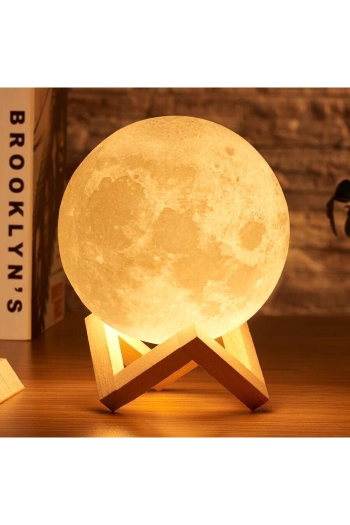 Hedies Moon Lamp 3d "4 Renk" Ay Şeklinde Gece Lambası