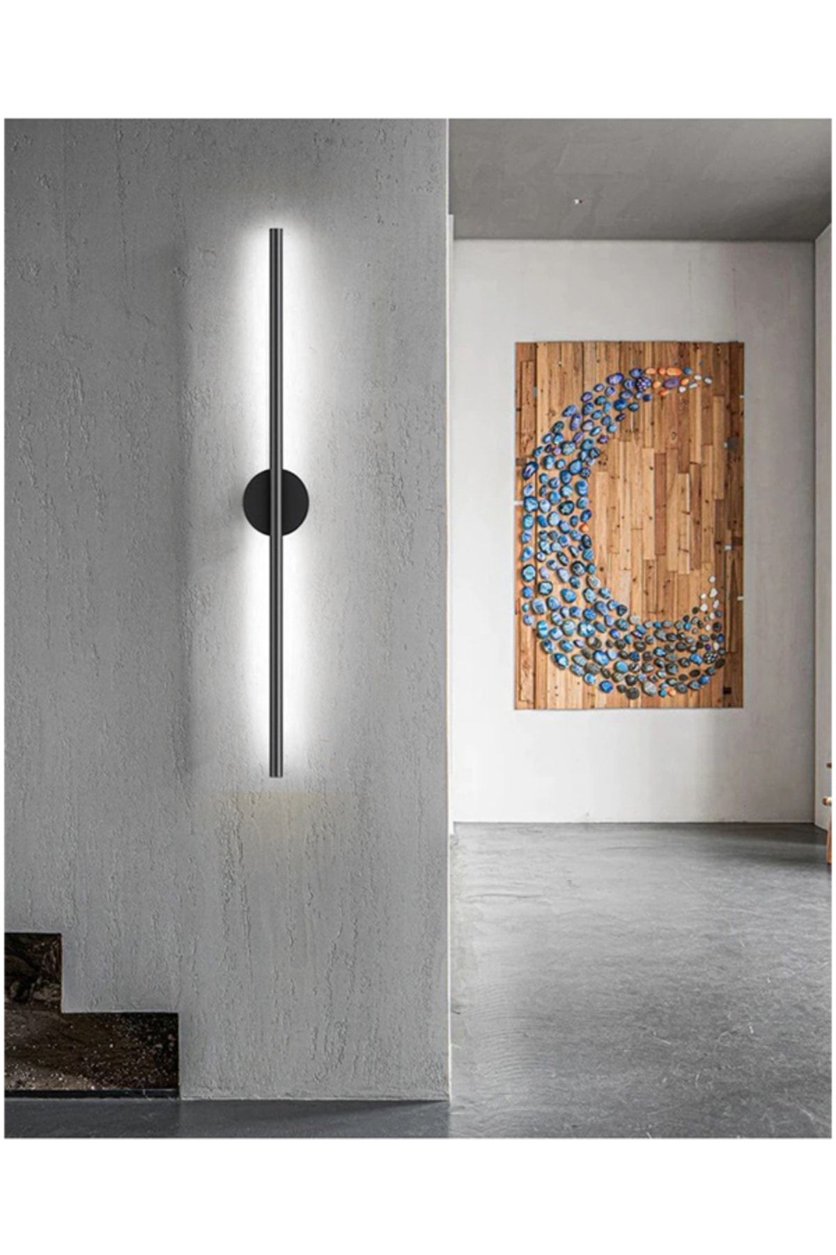 Rika Lighting Ortadan Yuvarlak Led Duvar Aplik Beyaz Işık 50cm