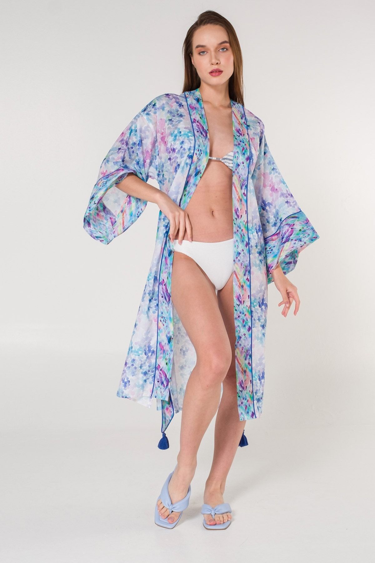 Miespiga Audrey Vual Kadın Kimono Plaj Elbisesi