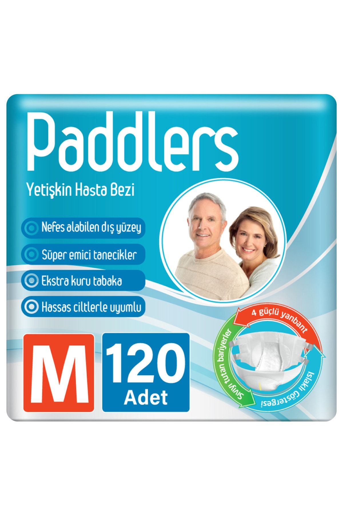 Paddlers Yetişkin Bantlı Bez Medium 30 X 4 Li Koli (120 ADET)