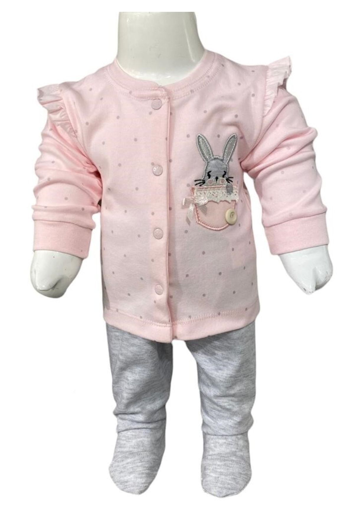 Kız Bebek 2 Li Alt Üst Ayaklı Takımı