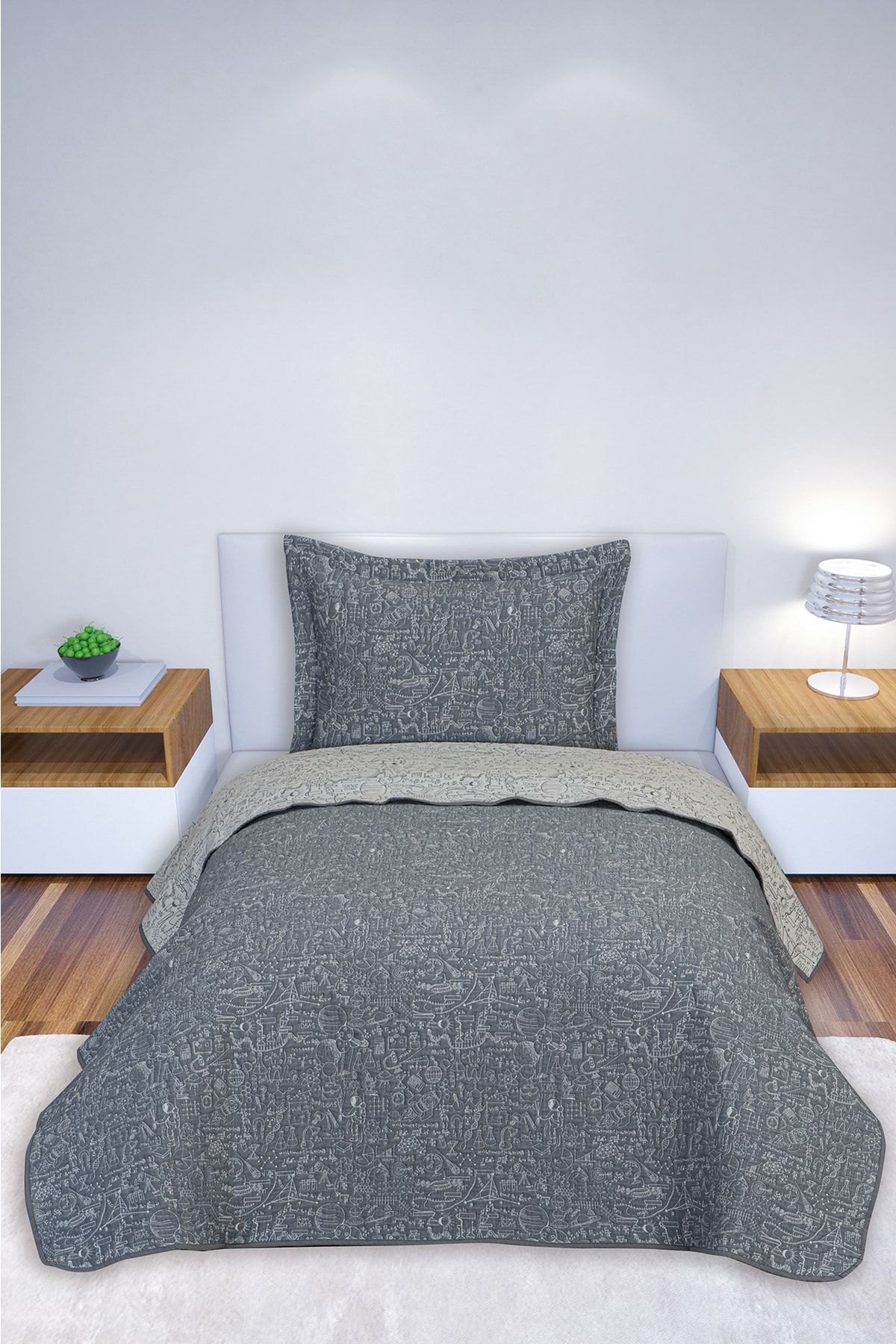 Veranova Home Space Vh Bedding Double Face Yatak Örtüsü Tek Kişilik